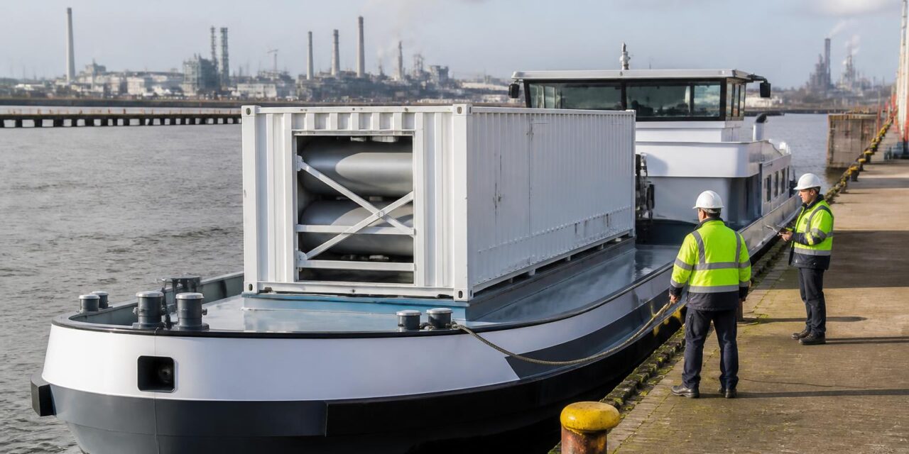 Waterstofcontainers klaar voor testvaart